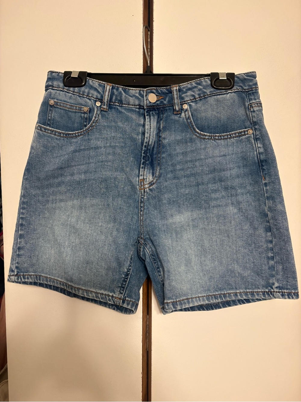 Oat Classic High-Waist Blue Denim Shortts